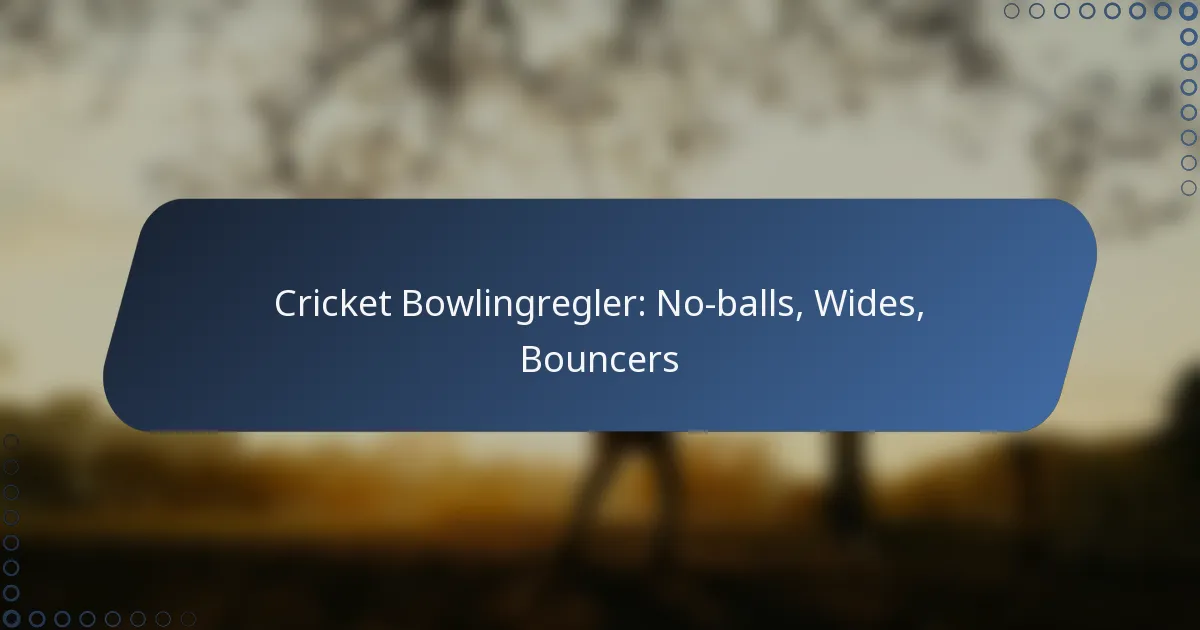 Cricket Bowlingregler: No-balls, Wides, Bouncers